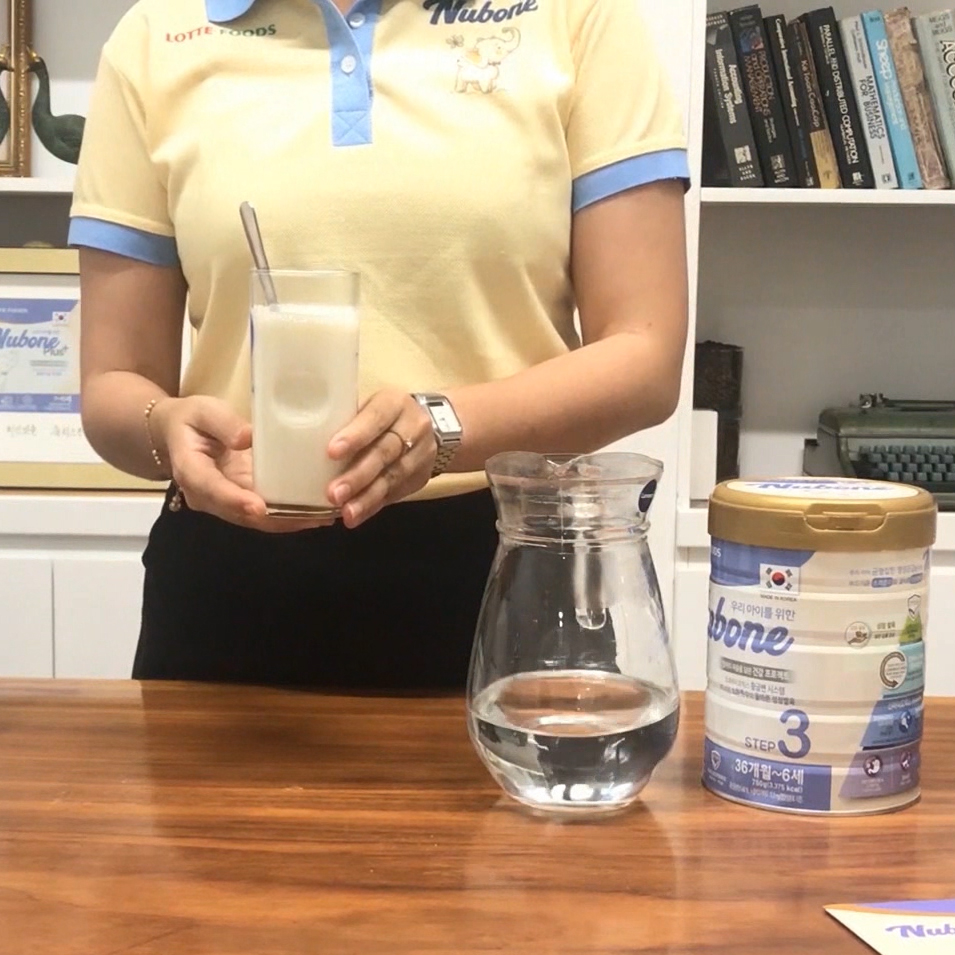 hướng dẫn pha sữa Nubone